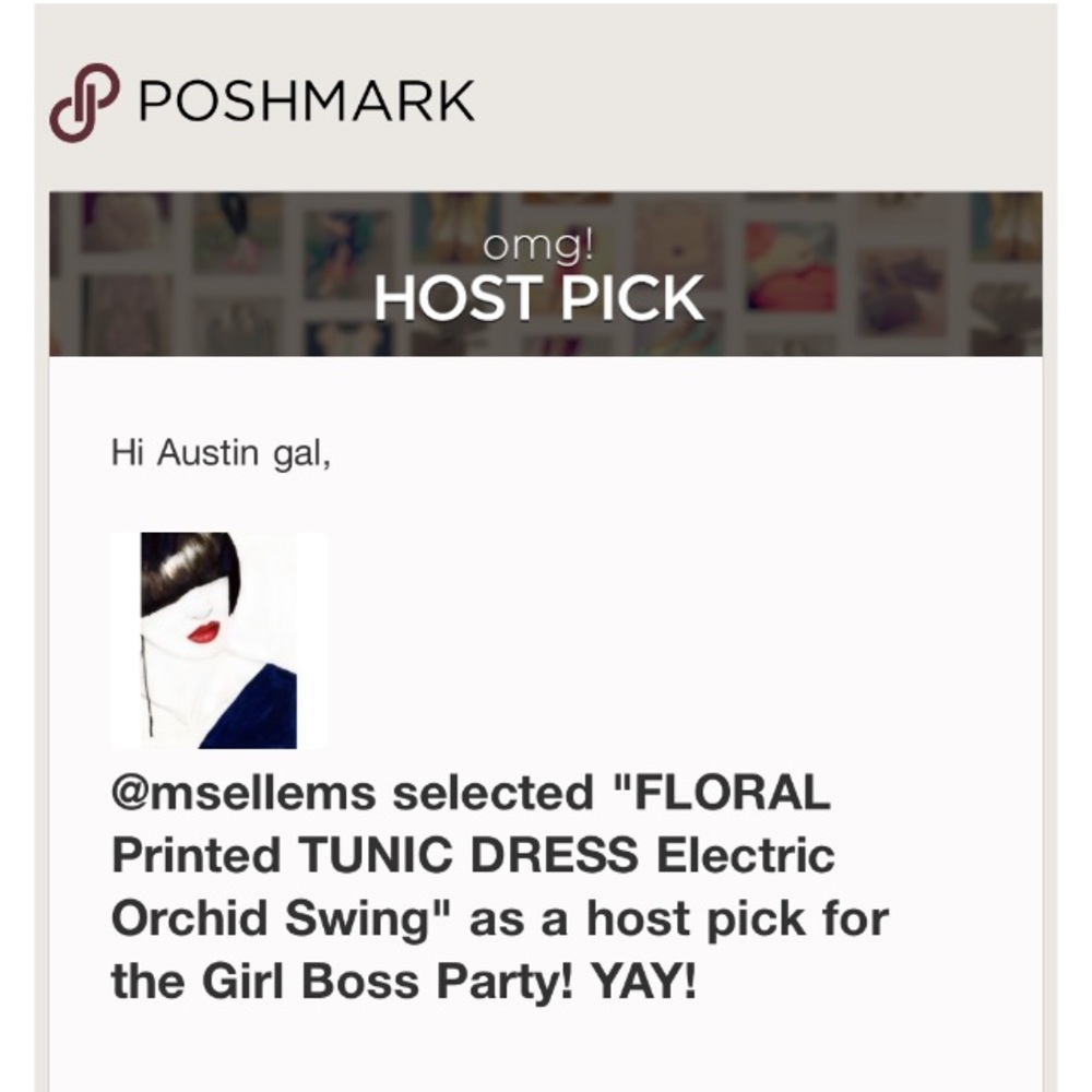 🎉HP🎉 FLORAL TUNIC DRESS Electric Orchid Swing - Picture 5 of 5